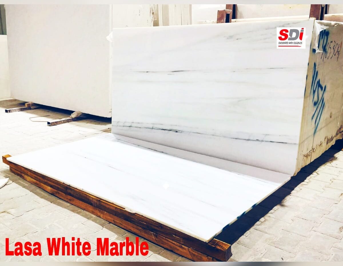 Lasa White Marble Slab