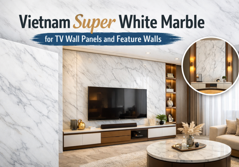 Vietnam Super White Marble for TV Wall Panels and Feature Walls